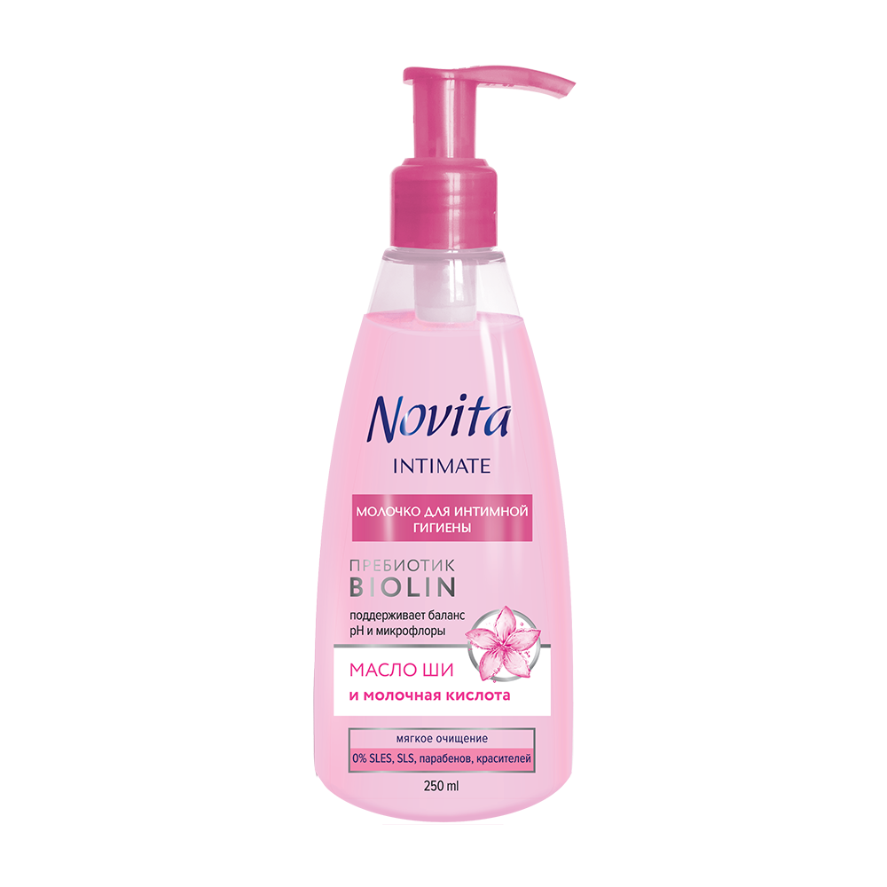 Novita Intimate Молочко для iнтимної гігієни, 250 мл- Фото - Biosphere