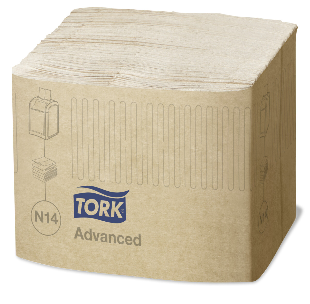 Серветки для диспенсерів Tork Xpressnap® Fit 720 аркуші, крафтові (N14)- Фото 1 - Biosphere