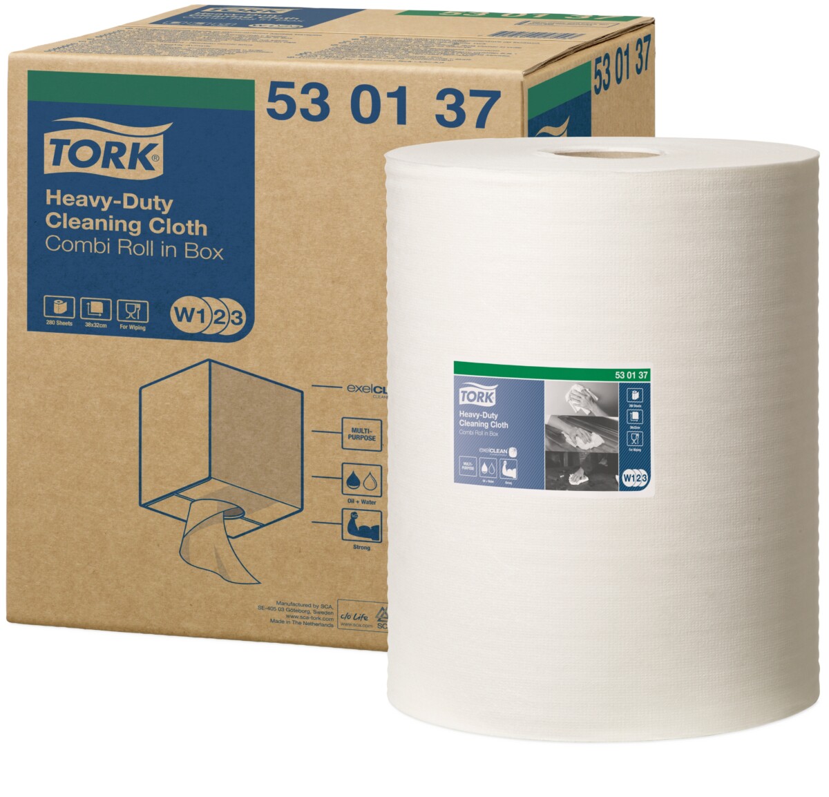 Нетканий матеріал Tork Premium підвищеної міцності 106 м (W1-3)- Фото - Biosphere
