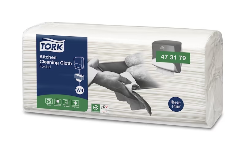 Нетканий матеріал Tork Premium для кухні, 75 аркушів (W4)- Фото - Biosphere