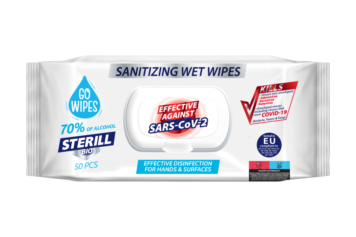 Disinfection wet wipes GoWipes STERILL BIO, 50 pcs- Фото 1 - Biosphere